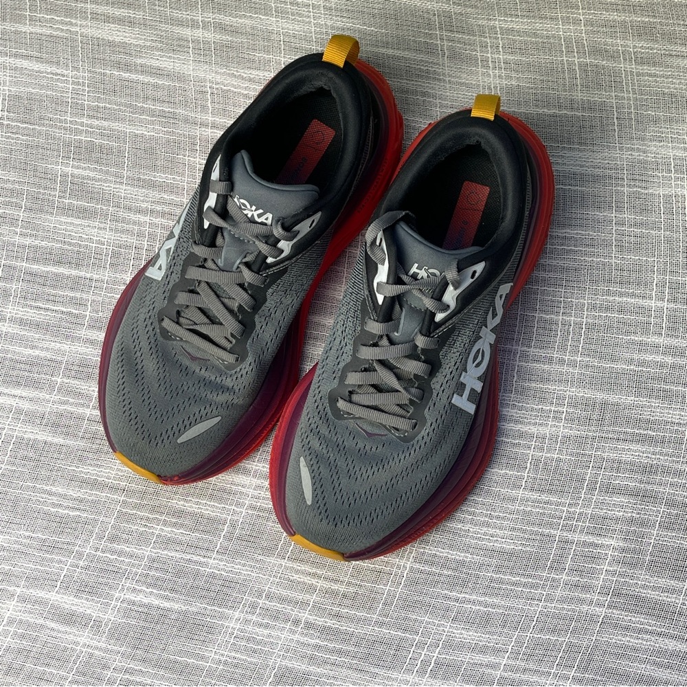 Hoka Bondi 8 Women’s Size 7.5 Rare Color Grey Red Purple